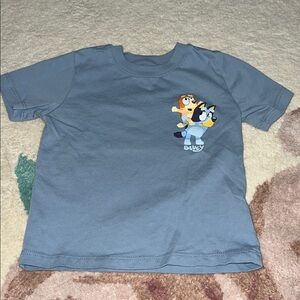 H&M Bluey Kids Blue Tee with Bluey and Bingo